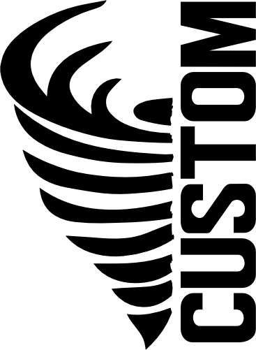 (s317-29-A) Hurricane Cyclone Tornado Split Mascot Team Name Custom Text