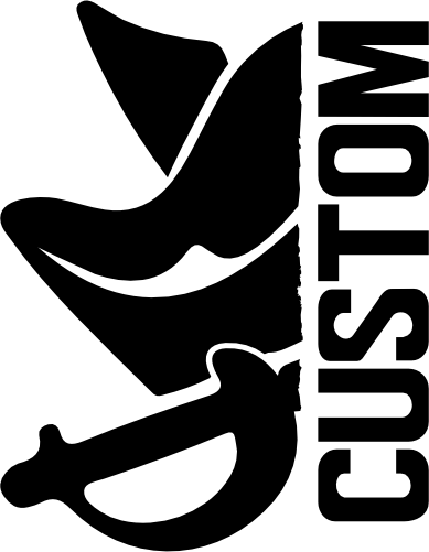 (s317-30-A) Pirate Hat Sword Split Mascot Team Name Custom Text