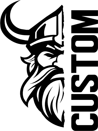 (s317-37-A) Viking Split Mascot Team Name Custom Text