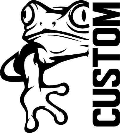 (s317-38-A) Frog Split Mascot Team Name Custom Text