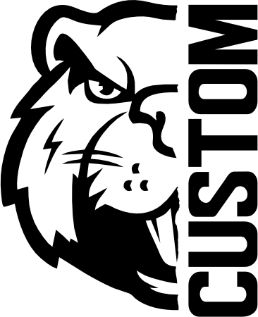 (s317-40-A) Beaver Split Mascot Team Name Custom Text