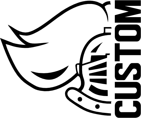 (s317-45-A) Ironmen Split Mascot Team Name Custom Text