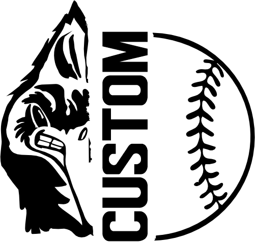 (317-16-E) Blue Jay Cardinal Split Mascot Baseball Softball Team Custom Iron-On Transfer