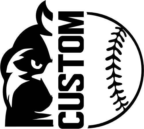 (317-17-E) Blue Jay Cardinal Split Mascot Baseball Softball Team Custom Iron-On Transfer