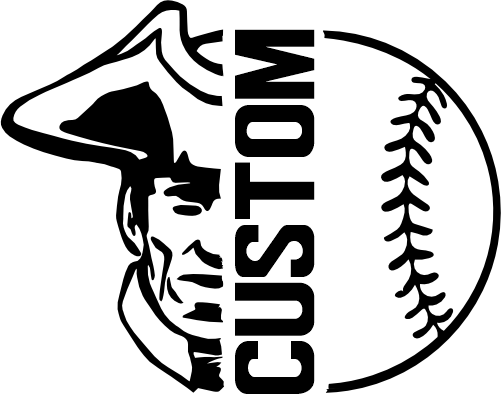 (317-34-E) Patriot Colonial Split Mascot Baseball Softball Team Custom Iron-On Transfer