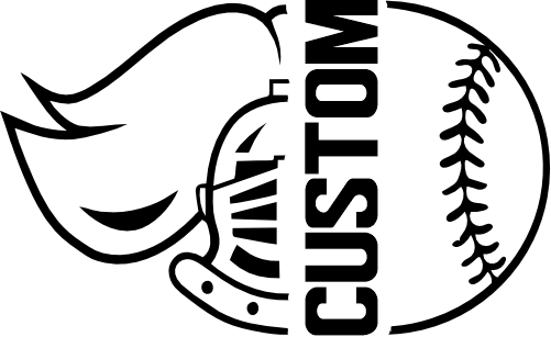 (317-45-E) Ironmen Split Mascot Baseball Softball Team Custom Iron-On Transfer