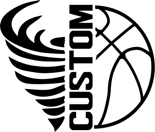 (317-29-T) Hurricane Cyclone Tornado Split Mascot Drill Team Team Custom Iron-On Transfer