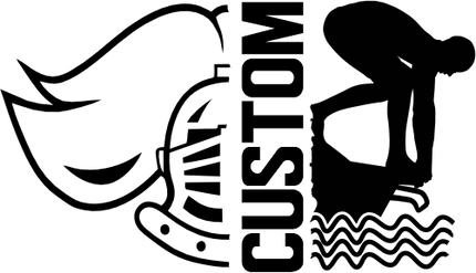 (s317-M) Swimming Split Mascot Team Name Custom Text