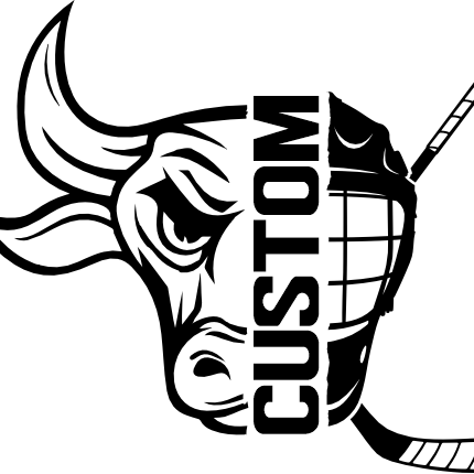 (s317-P) Hockey Split Mascot Team Name Custom Text