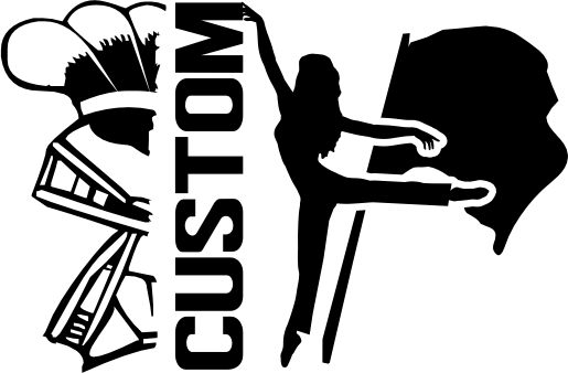 (317-33-S) Spartan Trojan Split Mascot Color Guard Team Custom Iron-On Transfer