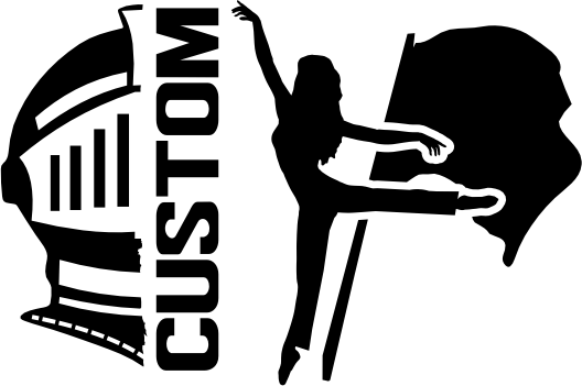 (317-36-S) Knight Split Mascot Color Guard Team Custom Iron-On Transfer