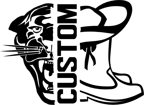 (317-02-T) Panther Split Mascot Drill Team Team Custom Iron-On Transfer