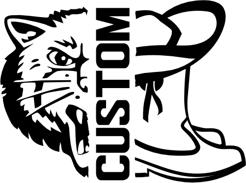 (317-03-T) Wildcat Split Mascot Drill Team Team Custom Iron-On Transfer