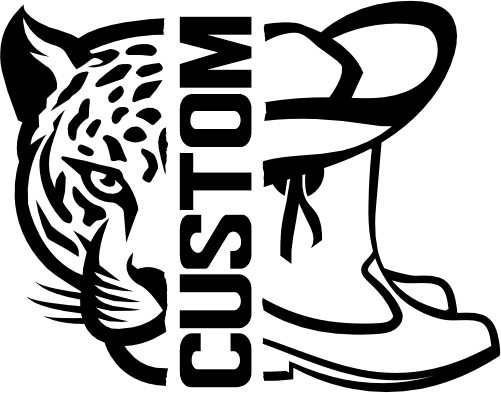 (317-05-T) Leopard Jaguar Split Mascot Drill Team Team Custom Iron-On Transfer