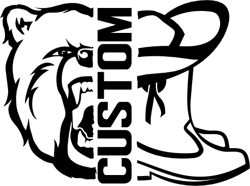 (317-10-T) Bear Split Mascot Drill Team Team Custom Iron-On Transfer