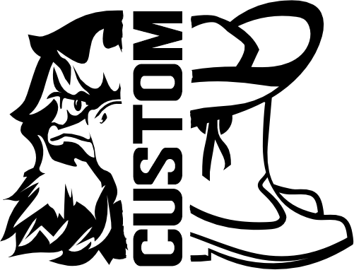 (317-19-T) Eagle Hawk Falcon Split Mascot Drill Team Team Custom Iron-On Transfer