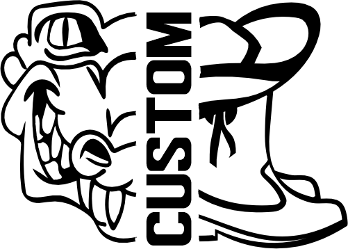 (317-21-T) Gator Split Mascot Drill Team Team Custom Iron-On Transfer