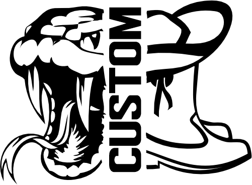 (317-23-T) Snake Split Mascot Drill Team Team Custom Iron-On Transfer