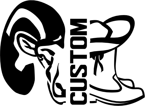 (317-26-T) Ram Split Mascot Drill Team Team Custom Iron-On Transfer