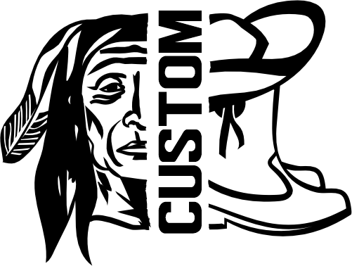 (317-32-T) Native American Split Mascot Drill Team Team Custom Iron-On Transfer