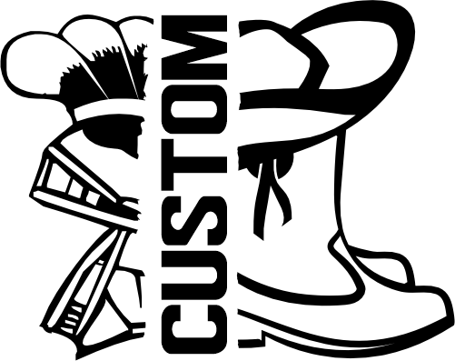 (317-33-T) Spartan Trojan Split Mascot Drill Team Team Custom Iron-On Transfer