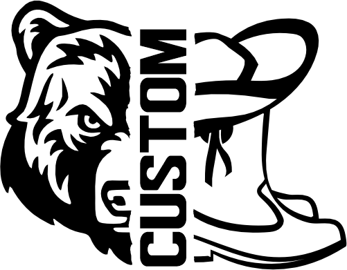 (317-41-T) Bear Split Mascot Drill Team Team Custom Iron-On Transfer