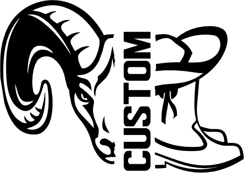 (317-42-T) Ram Split Mascot Drill Team Team Custom Iron-On Transfer