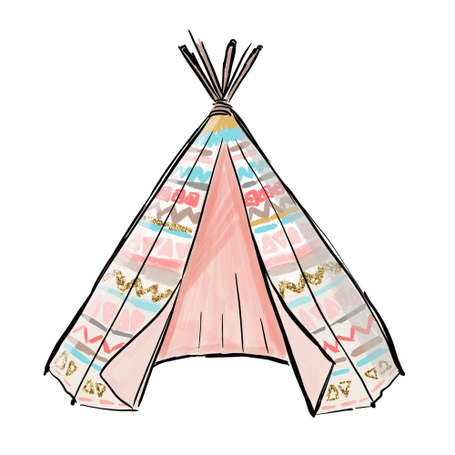 (319-H) Boho Teepee
