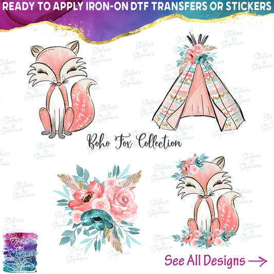 (s319) Cute Boho Fox Collection 13 Style Options
