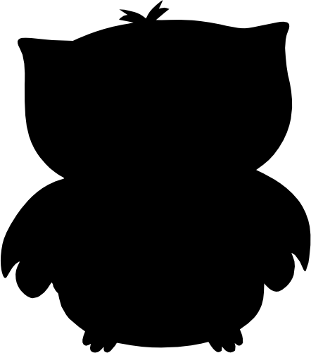 (s031-G) Owl Silhouette