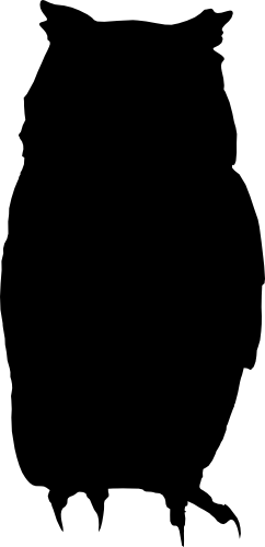 (s031-H) Owl Silhouette