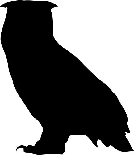 (s031-L) Owl Silhouette