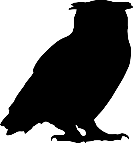 (s031-M) Owl Silhouette