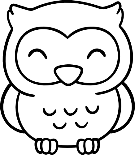 (s031-3-R) Cute Baby Owl