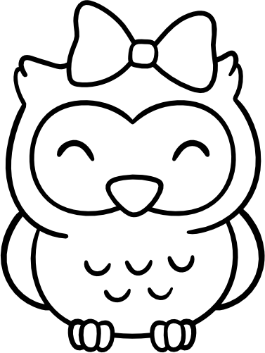 (s031-3-V) Cute Baby Girl Owl