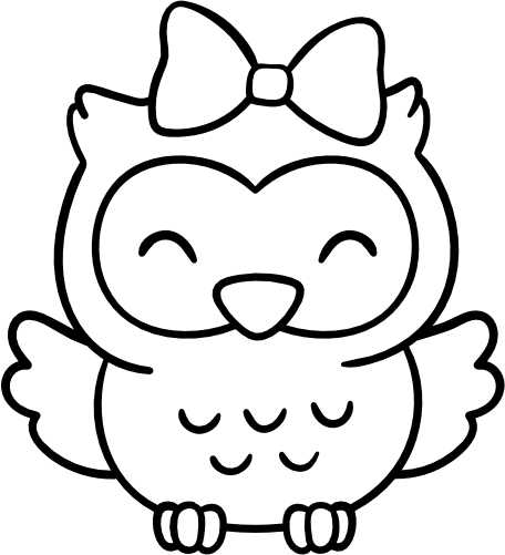 (s031-3-X) Cute Baby Girl Owl