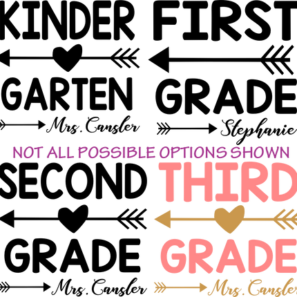 (s320-1) Pre-K, Kindergarten, Any Grade Teacher Student Name