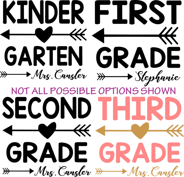 (s320-1) Pre-K, Kindergarten, Any Grade Teacher Student Name