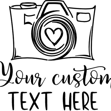(s321-2) Camera Logo Custom Text