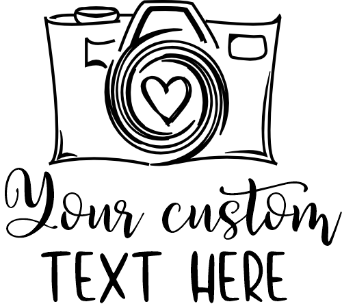 (s321-2) Camera Logo Custom Text
