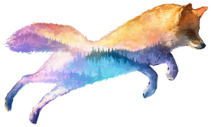 (s324-1-Q) Fox Double Exposure