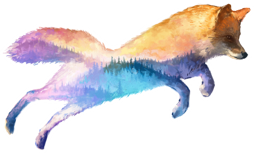 (s324-1-Q) Fox Double Exposure