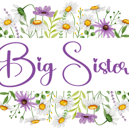 (325-2-3H) Watercolor Daisy Border Family Custom Text