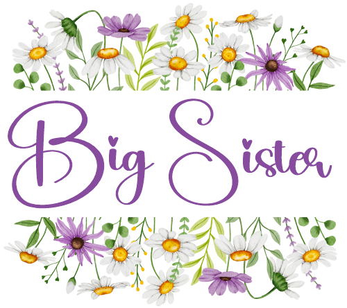 (325-2-3H) Watercolor Daisy Border Family Custom Text