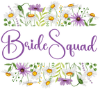 (325-2-3H) Bridal Wedding Party Watercolor Daisy Border Custom Text