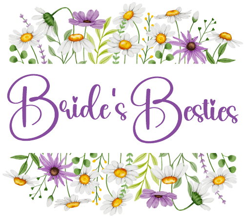 (325-2-3H) Bridal Wedding Party Watercolor Daisy Border Custom Text