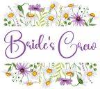 (325-2-3H) Bridal Wedding Party Watercolor Daisy Border Custom Text