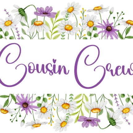 (325-2-3H) Watercolor Daisy Border Family Custom Text