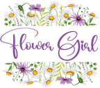 (325-2-3H) Bridal Wedding Party Watercolor Daisy Border Custom Text