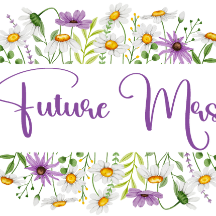 (325-2-3H) Bridal Wedding Party Watercolor Daisy Border Custom Text